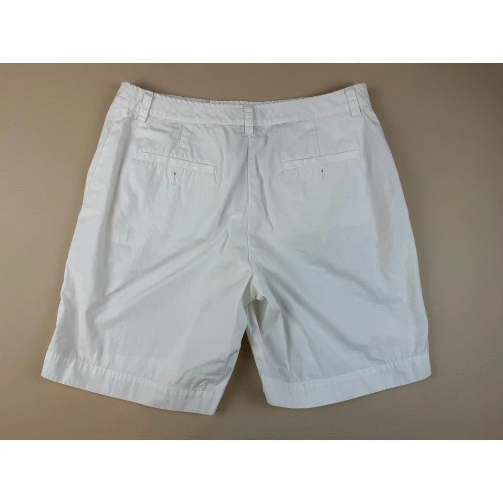 Lauren Ralph Lauren 10 Preppy Coastal Chino Shorts Cotton White